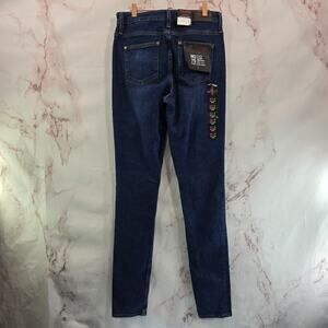 Smith & Rogue Jeans Womens 29x34 Dark Wash Denim High Rise Skinny Stretch No 75